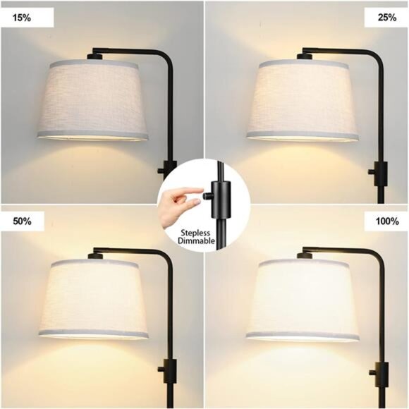 【Upgraded】 Dimmable Floor Lamp, 1000 Lumens LED Edison Bulb Included, Arc Floor - Picture 3 of 8